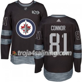 Winnipeg Jets tröja Kyle Connor 81 1917-2017 100th Anniversary Adidas Svart Authentic - NHL Tröjor Herr